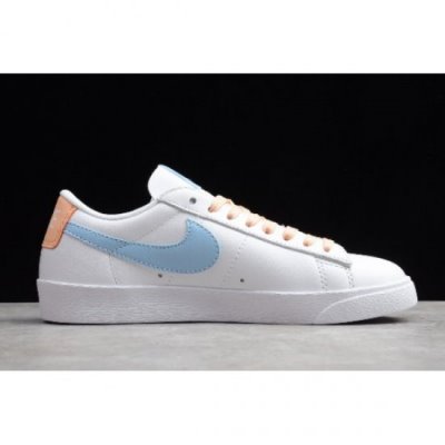 Nike Bayan Blazer Low Prm Beyaz / Mavi / Turuncu Kaykay Ayakkabı Türkiye - EKYEXNZH